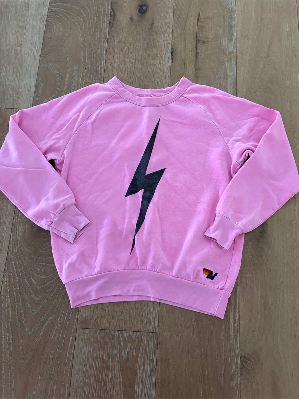 Aviator Nation Pink Lightning Bolt Sweatshirt
